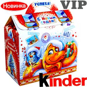 Сладкий подарок на Новый Год в жестяной упаковке весом 1200 грамм по цене 1762 руб в Киселевске