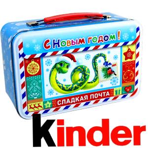 Сладкий подарок на Новый Год в картонной упаковке весом 430 грамм по цене 2136 руб в Киселевске