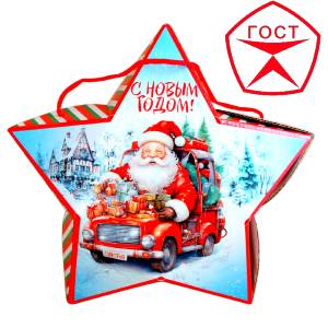 Детский подарок на Новый Год в жестяной упаковке весом 950 грамм по цене 1182 руб в Киселевске