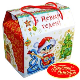 Детский новогодний подарок в картонной упаковке весом 950 грамм по цене 1108 руб в Киселевске